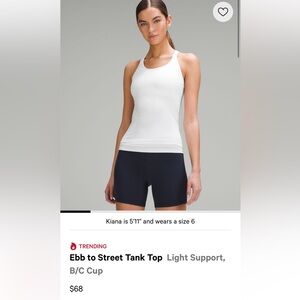 lululemon athletica White Tank Top